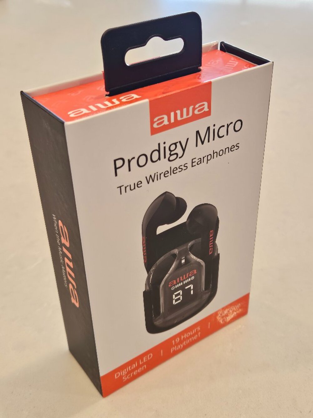 AIWA Prodigy Micro Wireless Earphones Bluetooth Touch Controls - Black